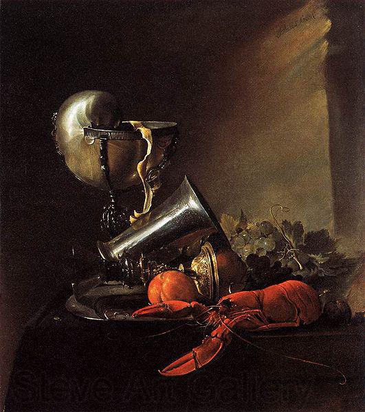 Jan Davidsz. de Heem Still Life with Lobster and Nautilus Cup (1634) by Jan Davidszoon de Heem Staatsgalerie Stuttgart Spain oil painting art